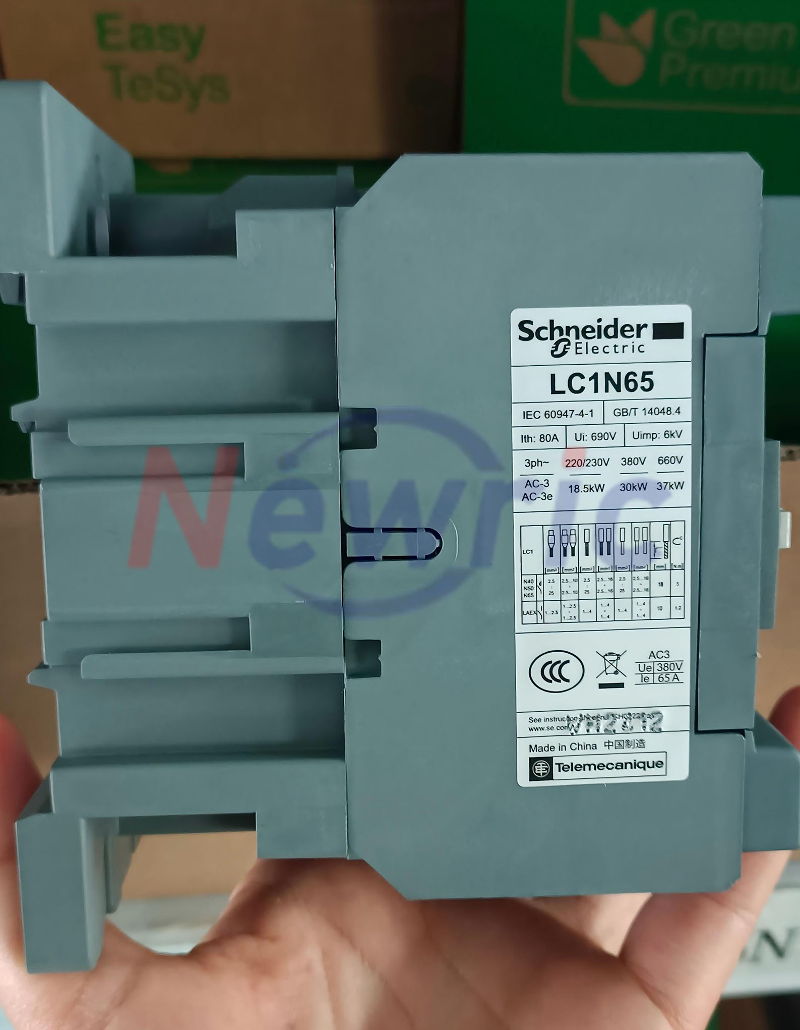 Schnieder Easy TeSys AC Contactor 3P 95A LC1N95 - Image 3