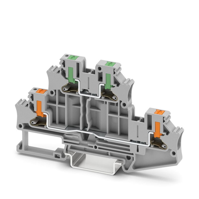 Phoenix 1088749 PTTBV 4/U-OG/O-GN Terminal Block
