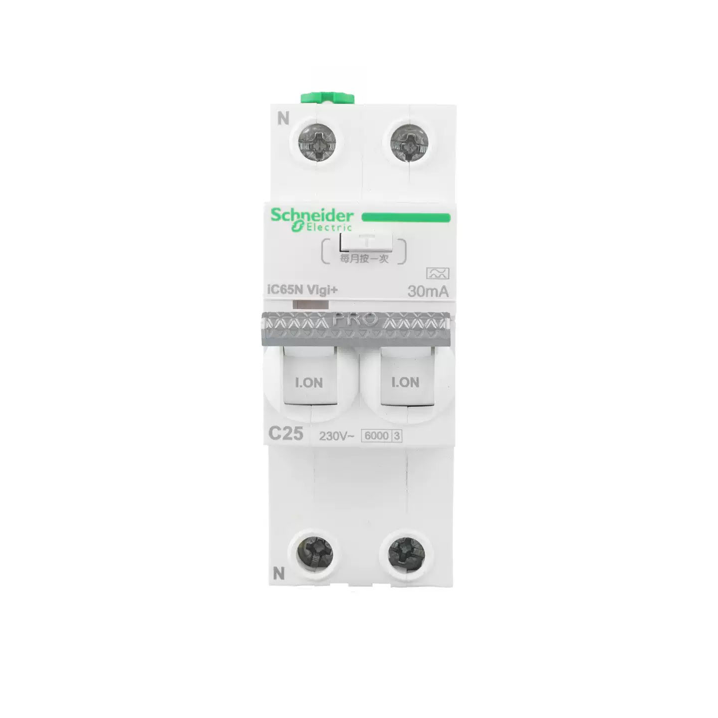 Schneider Electric Acti9 Pro iDPNa Vigi iC65N Miniature Residual Current Circuit Breaker 2P - Image 2