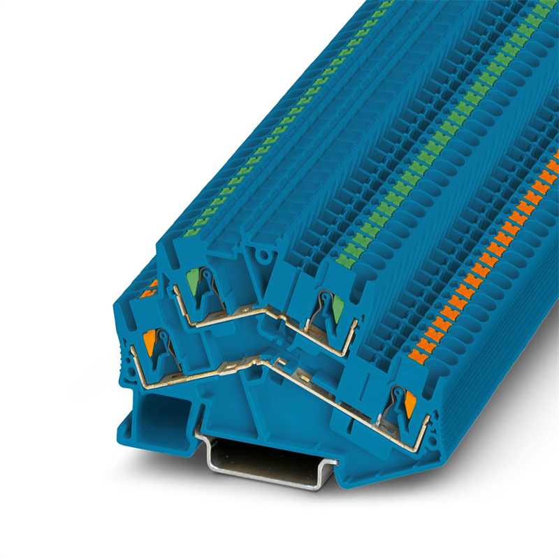 Phoenix 3209612 PTTBS 2.5 BU/U-OG/O-GN Terminal Block