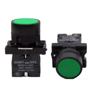 CHINT NP2 Series NP2-EA35 Green Plastic Flush Button
