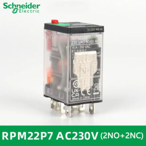 Schneider Electric plug-in relay RPM22P7 Price, Harmony electromechanical relays, 15A, 2CO, with LED,AC230V