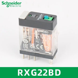 Schneider Electric RXG22BD Best Price interface plug in relay, Harmony Electromechanical Relays, 5A, 2CO, with LED, lockable test button, 24V DC